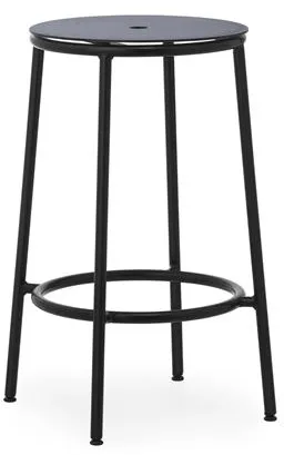 Normann Copenhagen Circa Barstol H65 Svart/Svart Aluminium