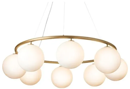 Nuura Miira 8 Circular Ljuskrona Mässing/Opal